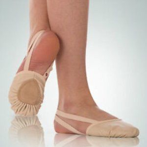 Angelo Luzio 621C Child's 12M Theatrical Pink Twyla II Leather Half Sole Slipper